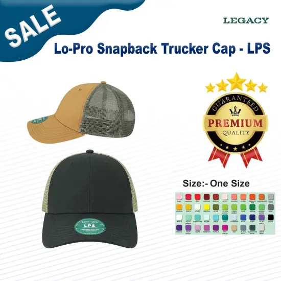 LEGACY&reg; Lo Pro Snapback Trucker Cap Black/ Black {2}