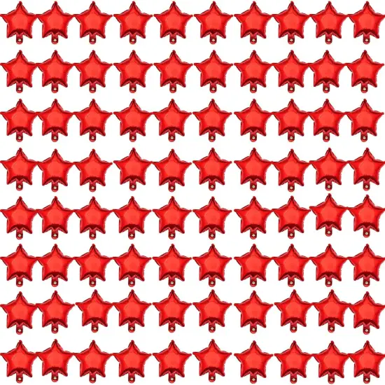5 Inch Star Shape Foil Balloons, 80pcs Mini Mylar Balloons for Birthday Baby Shower Wedding Party Decoration. (Can't float) {1}