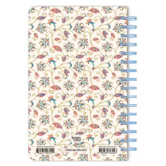 Tuscan Delight | 5.25x8.25 Inch Compact Wire Journal | Non-Dated | Foil Stamped Cover {2}