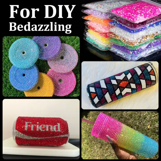 6000pcs 4mm Resin Rhinestones Bulk, Transparent AB Flatback Round Jelly Rhinestones Bedazzling Non Hotfix Crystal Gems Large Quantity Wholesale for DIY Crafts Clothes Tumblers Face Makeup Manicure {4}