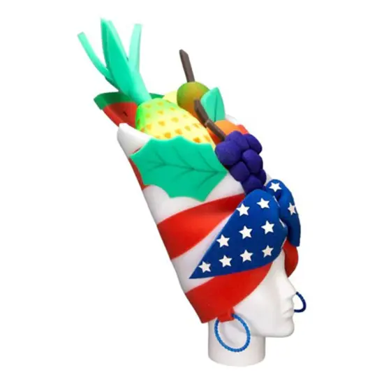 USA Carmen Miranda Hat Vibrant & Patriotic Party Accessory {3}
