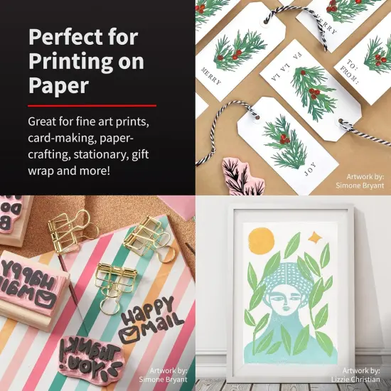 Water-Soluble Block Printing Ink, 5-Ounce Tube (Gold) {3}