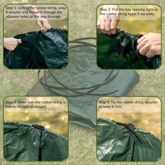 Gardenised 72-gallon Heavy-Duty Self-Standing Collapsible Leaf Bag with Handle and Sturdy Scoop for Leaves - Portable Yard Grass Clipping Rake, Garden Debris Grabber for Lawn Care and Outdoor Cleanup {3}