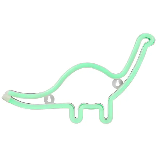 Northlight LED Brontosaurus Dinosaur Neon Lighted Wall Art - 12" Green {3}