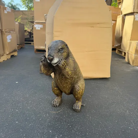 Groundhog Standing Life Size Statue {4}