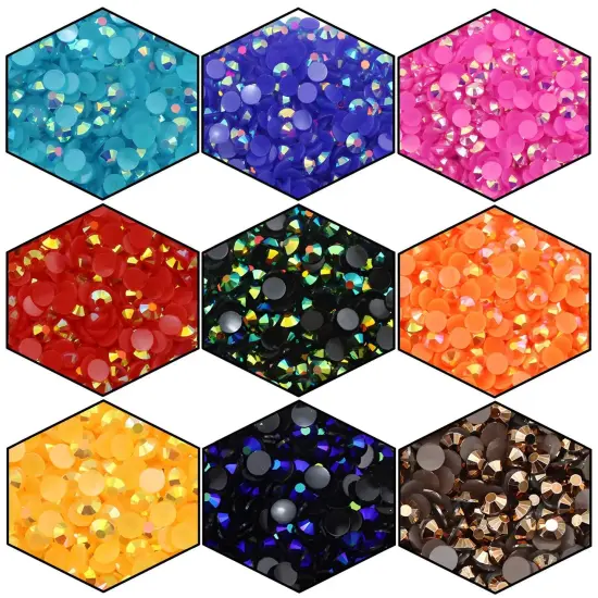 4500 Pcs SS12 3mm AB Flatback Rhinestones for Nails Art Crafts Glitter Round Shine Gems Crystals DIY Clothes Shoes （Black-Bottom Purple Red AB {2}