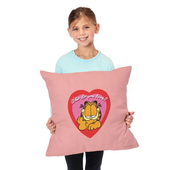 Nickelodeon Garfield Valentine's Day Throw Pillow 18&times;18 Inches Garf love {2}