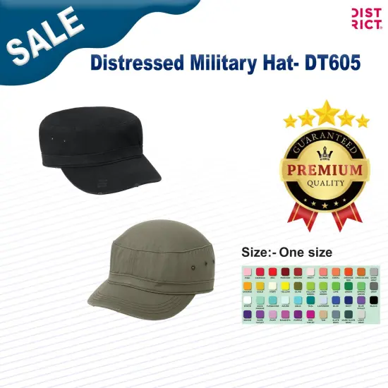 District &reg; Distressed Military Hat Olive {3}