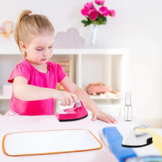 2 Pieces Mini Craft Iron Mini Heat Press Iron with Charging Base Accessories for Beads Patch Clothes T Shirts Shoes Clothes and Hats {3}