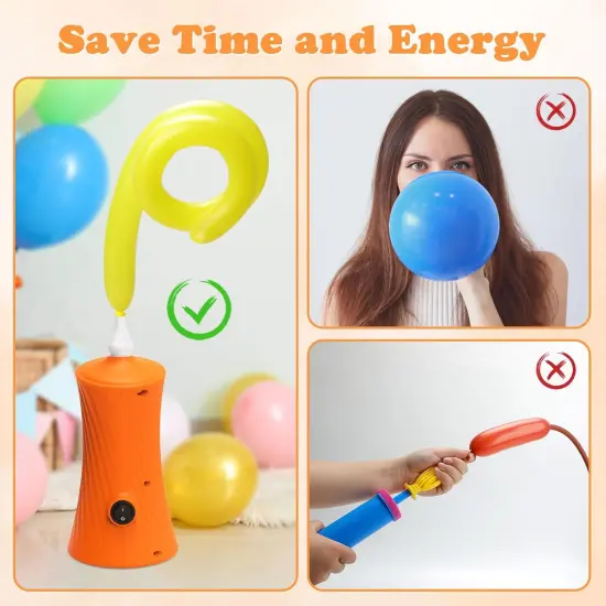 Balloon Pump Electric Air Pumps for Long Balloons, Electric Air Balloon Pump, Balloon Inflator for Foil Twisty Animal Balloons in Birthday Party for Decorations {2}