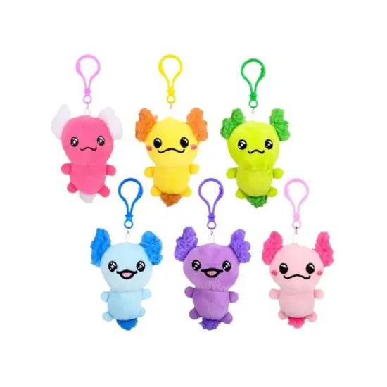 Plush Axolotl Clip On Assorted Colors {1}