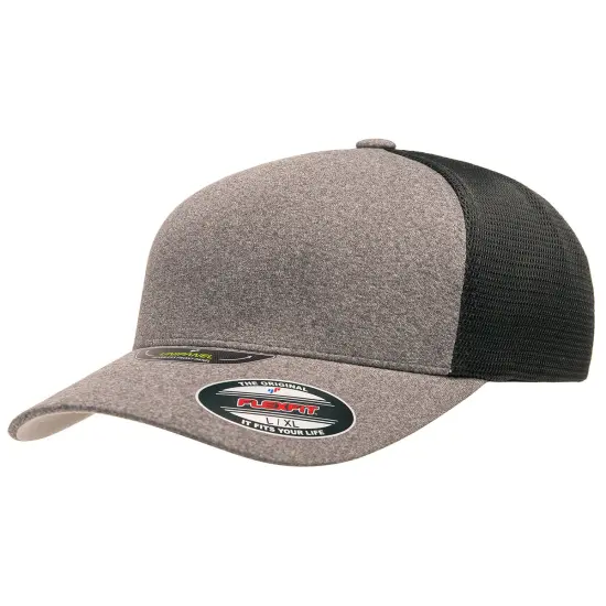 Flexfit&reg; Unipanel Cap Sleek & Modern Fit MLNGE HTHR/ BLK {1}