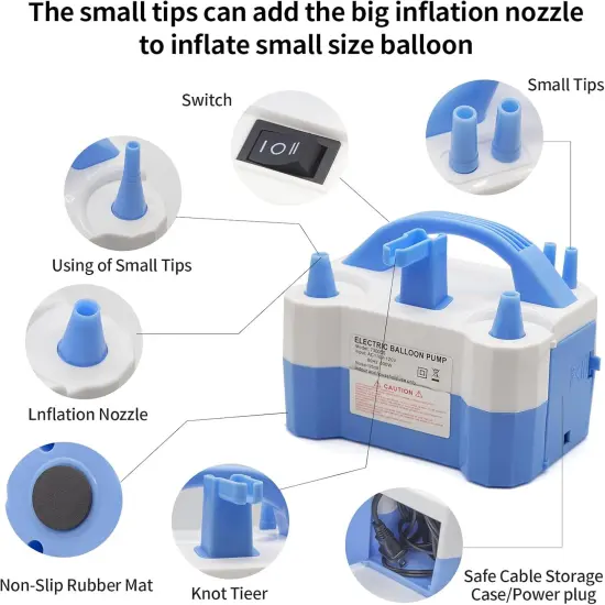 Electric Balloon Pump Electric Air Balloon Pump 110V 600W Balloon Blower Inflator for Garland Arch Party Decoration {4}