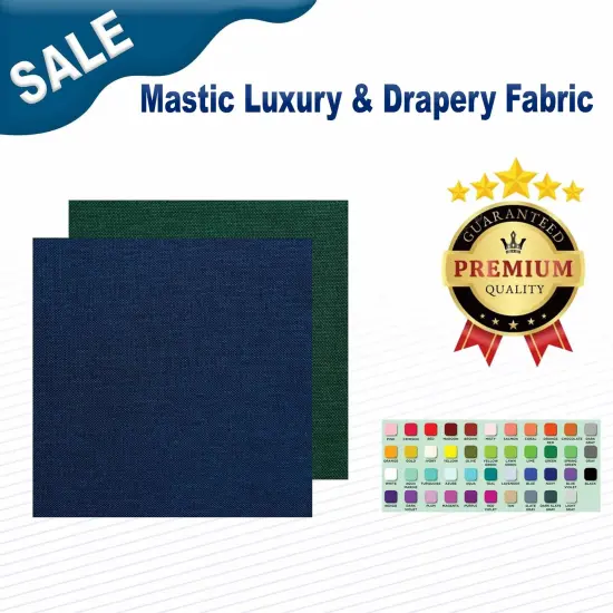 Mastic Luxury & Drapery Fabric Navy {2}