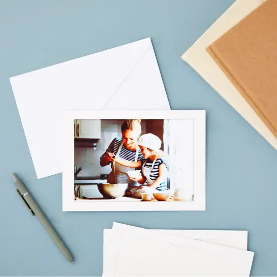 36 Pack Photo Frame Cards 5x7 inch - Photo Insert Cards with Envelopes for Wedding, Thank You, Anniversary, Birthday Pictures White {4}