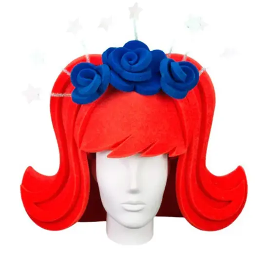 Stars Simple Wig Fun & Patriotic Party Accessory {1}