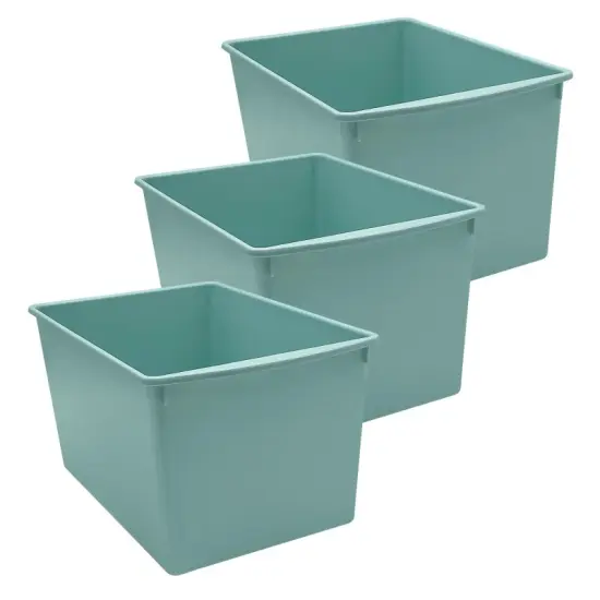 Plastic Multi-Purpose Bin, Calming Blue, Pack of 3 {1}