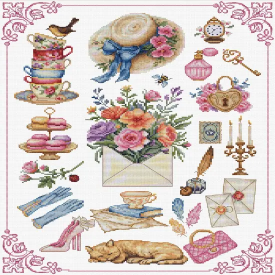 Beauty B7041L Counted Cross-Stitch Kit {1}