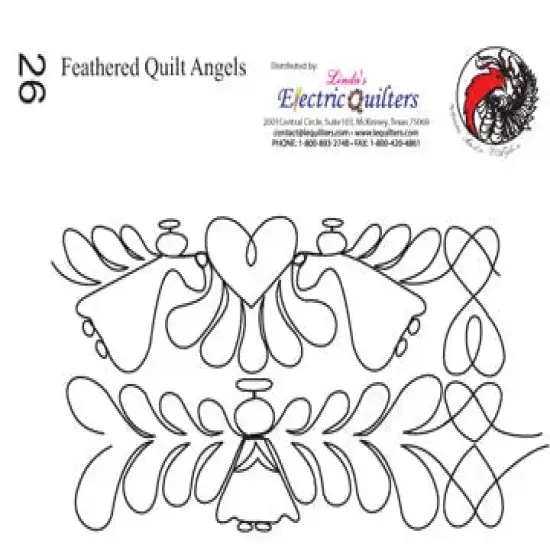 026 Feathered Quilt Angels Pantograph by Linda V. Taylor {1}