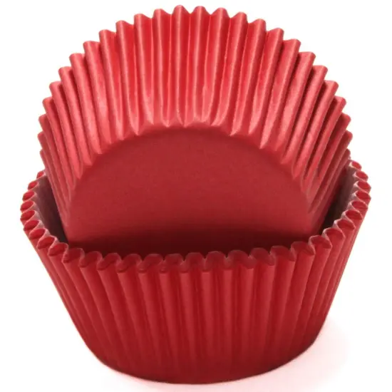 Chef Craft 50 Count Cupcake Liners Muffin Size Baking Cups - Bright Red {1}