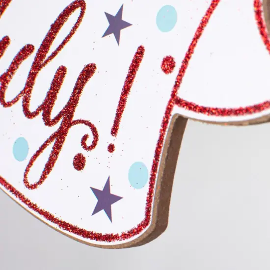 15" Wooden Banner Sign: Happy 4th of July {2}