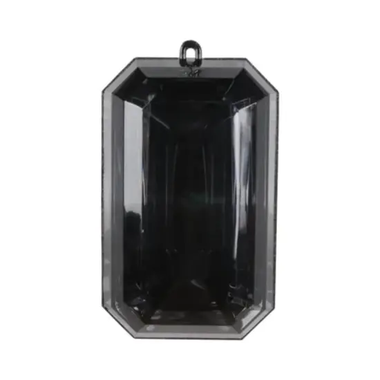 8" Acrylic Rectangle Jewel Ornament: Black {1}