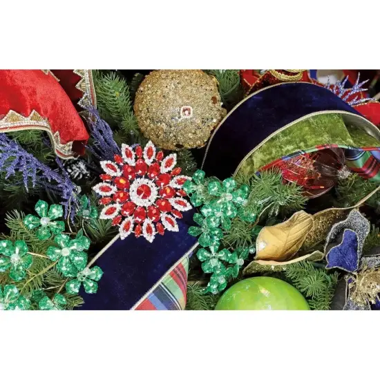 4.25in Hanging Faux Jewel Ornament: Red {3}