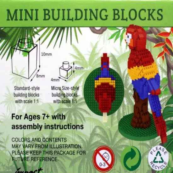 Mini Building Blocks - Macaw {2}