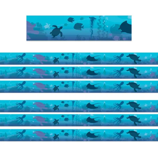 Seas the Day Blue Silhouettes Deco Trim&reg;, 37 Feet Per Pack, 6 Packs {1}