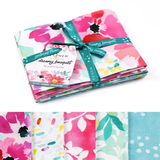 Dreamy Bouquet Fabric Fat Quarter Collection (5 pcs) {1}