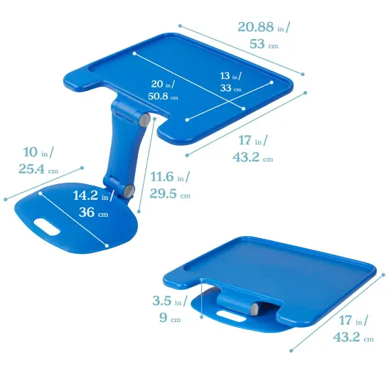 The Surf Folding Portable Lap Desk, Large, Flexible Seating Blue {2}