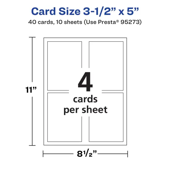 Avery 3-1/2" x 5" Rectangle, Glossy White Postcards {5}