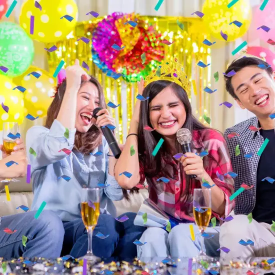 Rectangle Tissue Confetti Multicolor Confetti Sprinkles for Clubs Weddings Birthday Celebrations Fiesta Party Decor, 0.79 x 1.97 Inch(300g,Paper) {5}