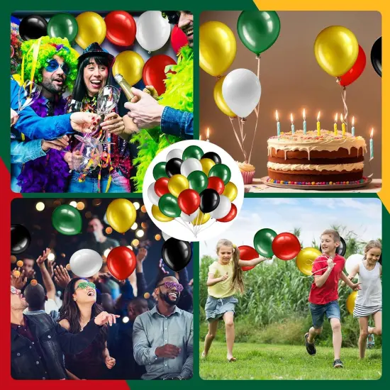 60 Pcs 12 Inch Confetti Balloon Latex Balloons with Ribbon for Birthday Wedding Party Baby Shower Decoration Supplies(Red, Yellow, Green, Black, White) {3}