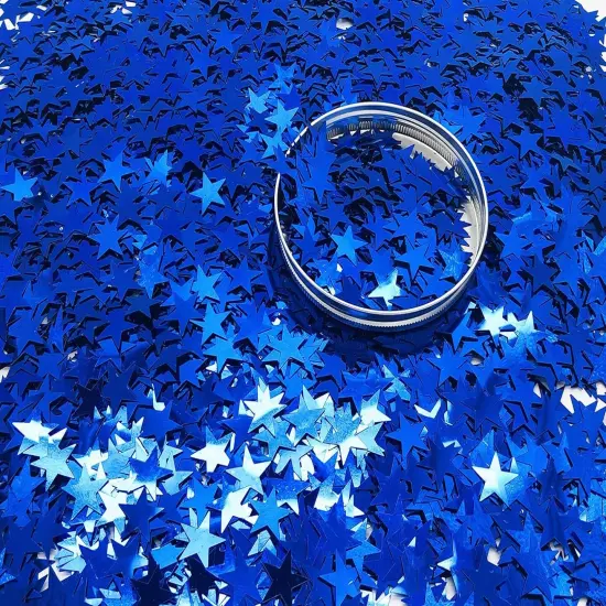 250 Grams Glitter Star Confetti, 20mm Metallic Stars, Foil Table Confetti For Wedding Decoraions Birthday Party Festival Supplies (Blue) {2}