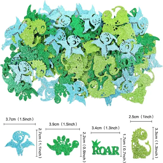 200PCS Dinosaur Confetti Cute Dino Theme Roar Birthday Party Baby Shower Table Confetti Kids Boys Girls Table Confetti Party Decoration for Baby Shower Children Birthday Party Decor {5}
