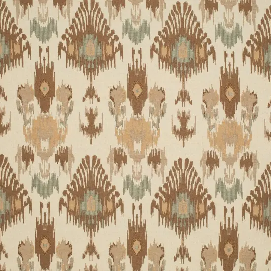 Desert - AquaTeal,brown AbstractGeometric,global Upholstery Fabric 54 Inches" {1}