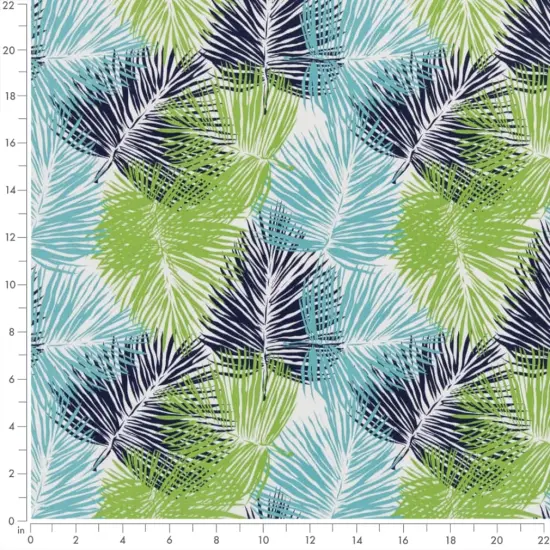 Tide - Blue,Green Leaves,Tropical & Botanical Upholstery Fabric 54 Inches" {4}