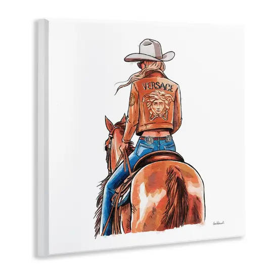 Stupell Industries Glam Cowgirl Jockey Wall Plaque Art Design by Amanda Greenwood {3}