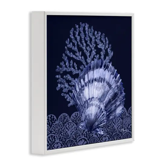 Stupell Industries Shadowed Clam Still Life Framed Giclee Wall Art Design by Paul Brent {3}