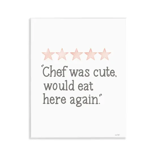 Stupell Industries Cute Chef Funny Rating Wall Plaque Art Design by House Fenway {1}
