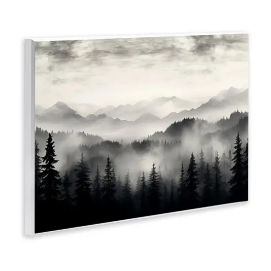 Stupell Industries Black & White Gradient Mountains Wall Plaque Art Design by LSR Design Studio {3}