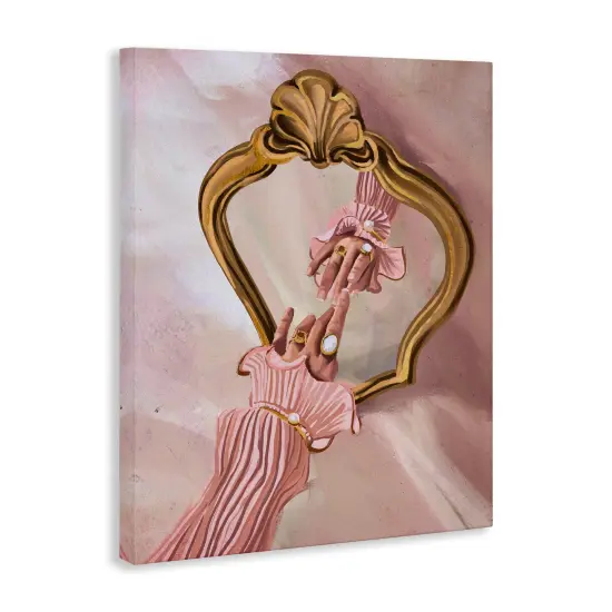 Stupell Industries Chic Hand Mirror Reflection Canvas Wall Art Design by Svetlana Aleynikova {3}