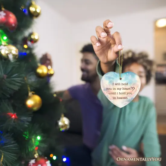 Heartfelt Until I Hold You in Heaven Ornament, Beloved Memorial Christmas Gift {6}