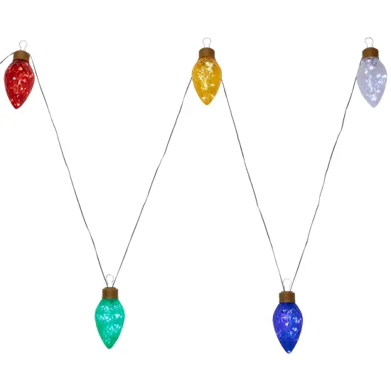 Northlight Commercial Size LED C9 Style Christmas Light Set - Multi-Color - 12' Black Wire - 5ct {3}