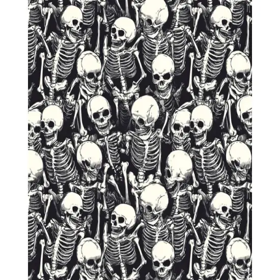 Halloween Skeletons Cotton Fabric | By the Yard | Sewing and Crafting | 44 inches wide {1}