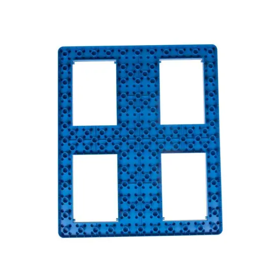 Strictly Briks Toy Building Block, Big Bricks Stackable Baseplates with Gaps, Large Pegs for Toddlers, 100% Compatible with All Major Brands, Blue, 1 Piece, 13.75x16.25 Inches {2}