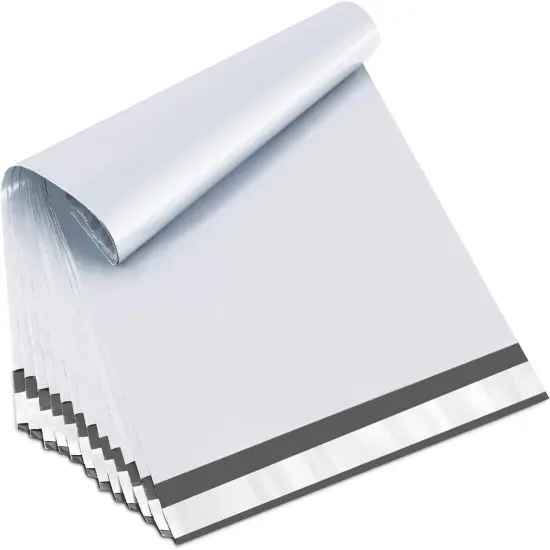 Poly Mailers 12x15.5 Inch White 100 Pack Medium Shipping Bags {1}