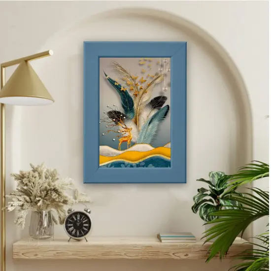 4x6 Picture Frame Dark Gray-Blue &ndash; Lightweight Plastic Frame with Safe Front Protection, Horizontal/Vertical Display, Wall or Tabletop Use &ndash; Kid-Safe, Compatible with ALFTA Adhesive Hook {5}