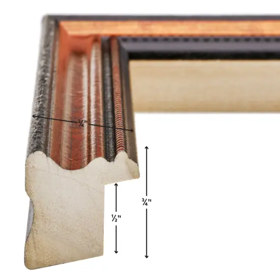 22x32 Picture Frame, Stratton 0.75 Inch Wood Moulding, Wall Display Frame for Art, Posters, or Photos by wallsthatspeak Copper {3}